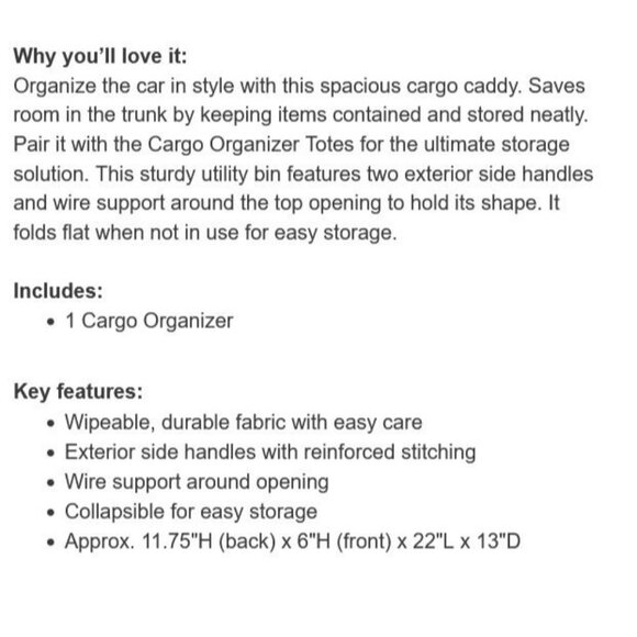 THIRTY ONE 31 Cargo Organizer - Olive Colorblock - Great storage!  NEW! - Picture 2 of 2